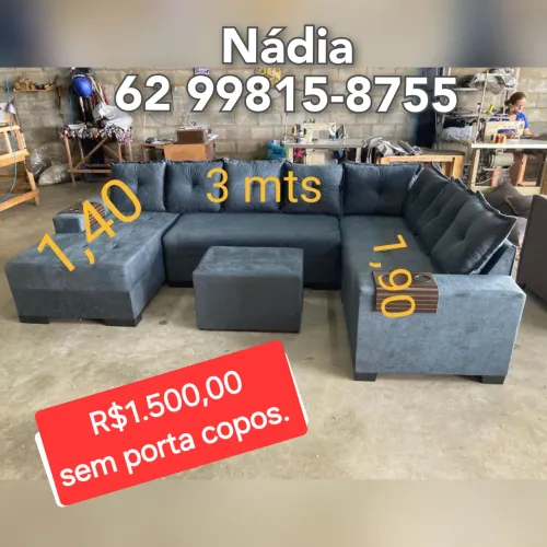 Sofá com puff <__(novo)