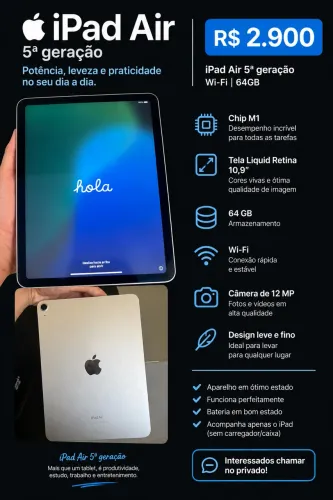 Ipad Air 5 Geração M1