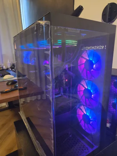 Gabinete Corsair 3500X ARGB c 3 Fans Corsair + Water Cooler 360 Rise Mode Aura Black