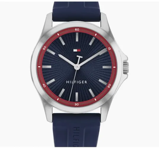 Relógio Tommy Hilfiger Bruce Masculino Em Borracha Azul 1710738