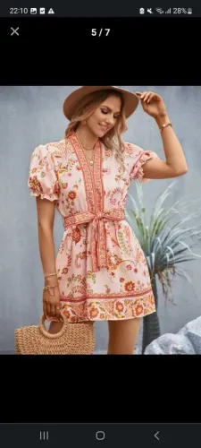 Vestido curto floral