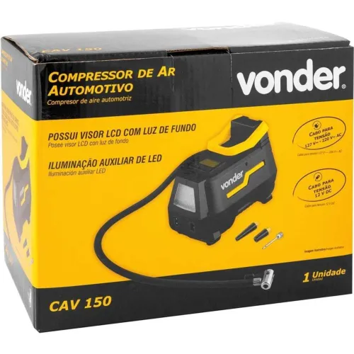 Compressor De Ar Automotivo Cav 150 12 V Ou 127 V A 220 V Bivolt Vonder
