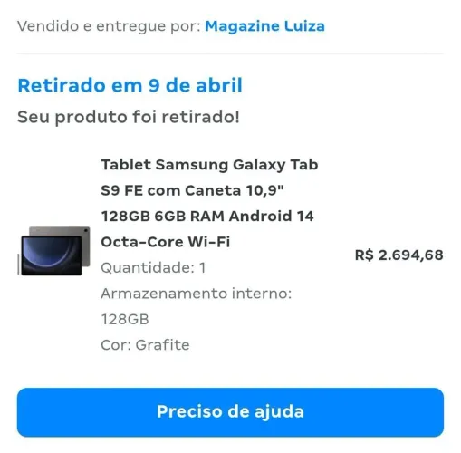 TABLET SAMSUNG S9 FE