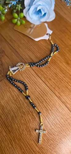 Pulseira Terço Unissex em Pedra Natural - Nova