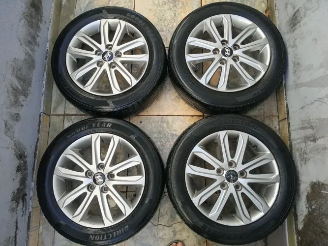 RODAS ARO 16 ORIGINAL HYUNDAI ELANTRA, FURAÇÃO 5X114.3 MM, 2.600