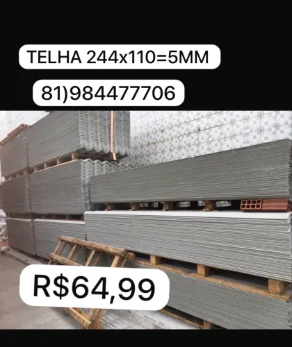 TELHA 244x110=5MM fibrocimento 