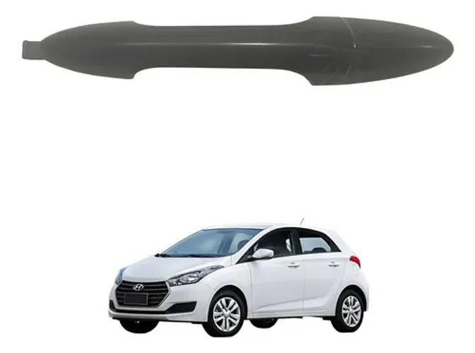 Maçaneta Externa Porta Traseira Direita Hyundai Hb20 12 A 19 Preto Traseira