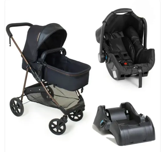 CARRINHO NAPOLI TRIO PRETO COBRE PTC - GALZERANO. NOVO COM PEQUENA AVARIA.