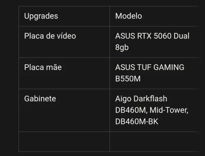 Pc gamer all black completo