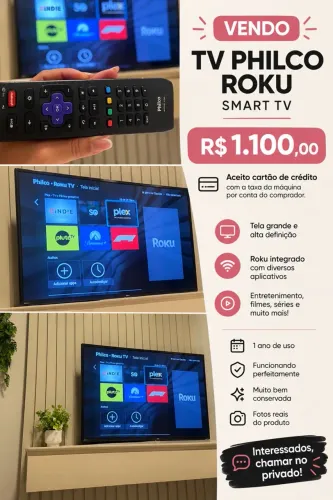 VENDO TV PHILCO ROKU SMART TV 55