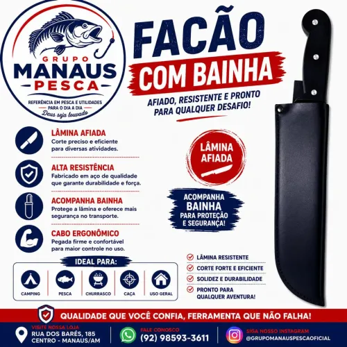 Facão com bainha