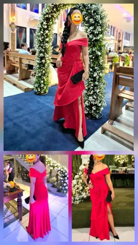 Vestido em malha festa