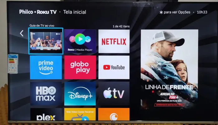 Tv Philco 58 polegadas tecnologia ROKU