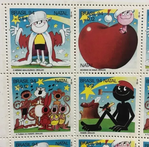 Série de Selos Brasil 1994 - Natal Ziraldo - 4 selos mint (RHM)