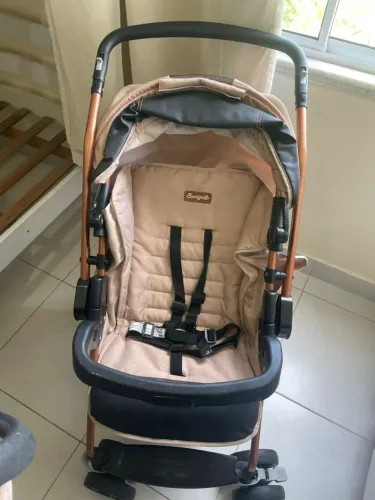 Travel System Burigotto Carrinho de Bebê RIO 22 com Bebê Conforto Materna Mon Amour