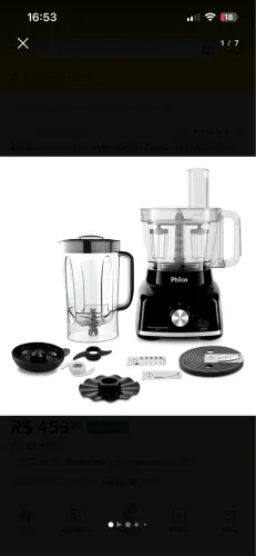 MULTIPROCESSADOR PHILCO PMP1600P 9 EM 1 PTO 220V