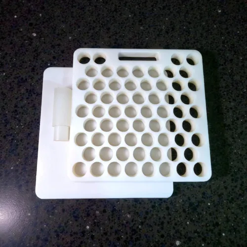 Placa Porcionadora Megamac 90 furos 20g brigadeiro - completa funcionando