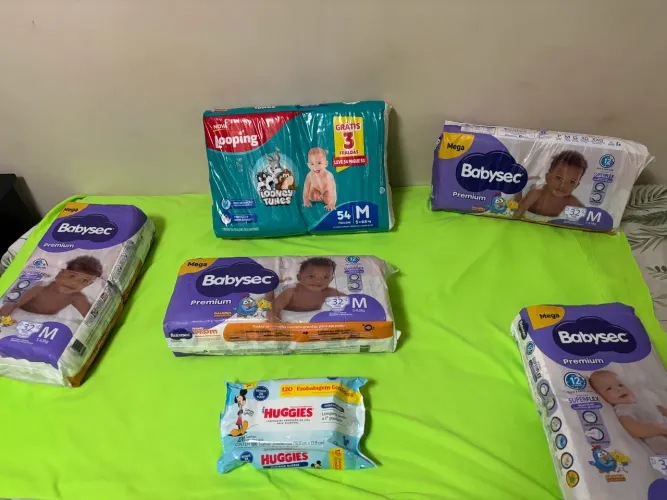 Fraldas descartáveis promoção super barato