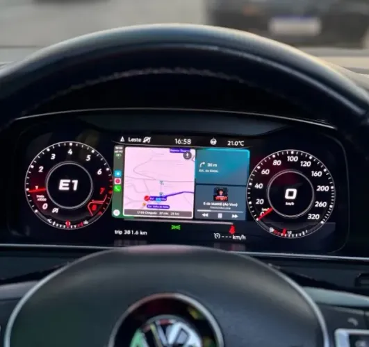 Painel TFT Digital Golf | 7 Layouts | CarPlay + Android Auto | Plug & Play