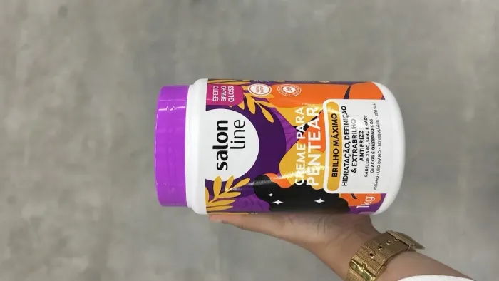 CREME PARA PENTEAR SALON LINE BRILHO MÁXIMO 1KG ? NOVO
