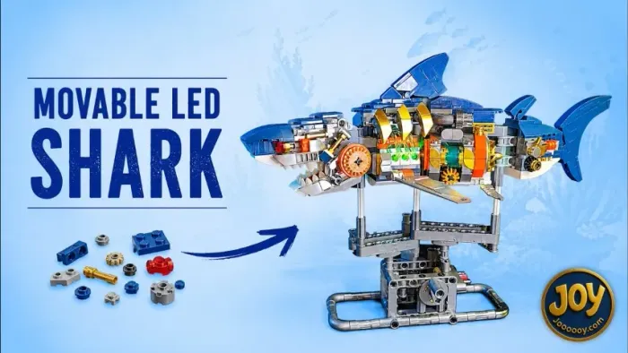 Brinquedo tipo LEGO - MJ MACHINERY SHARK - 687 Peças! Maravilohoso e illumando!