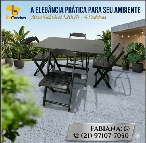 Mesa 1.20 com cadeiras