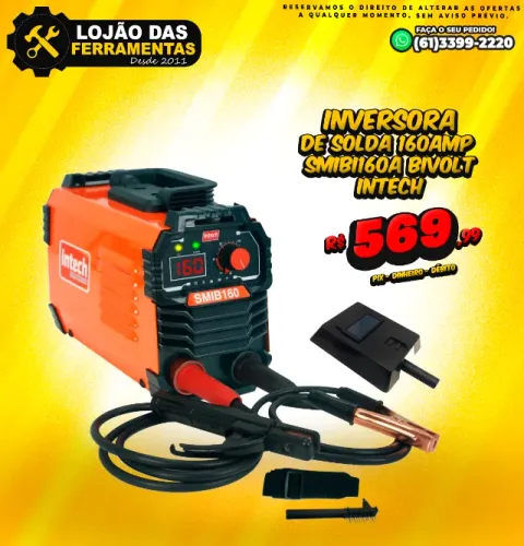 Inversora de Solda 160Amp SMIBI160A Bivolt Intech