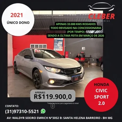 Honda Civic Sedan Sport 2.0 Flex 16V Aut.4p 2021