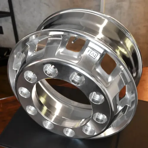 Roda de Alumínio GT1 Caminhão Aro 22,5 x 8,25 (10 furos) Alto Brilho