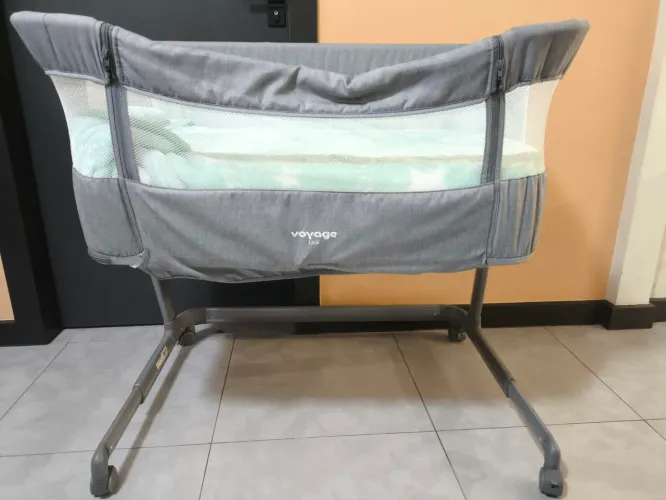 Berço Portátil Co-bed Link Cinza Mescla - Voyage