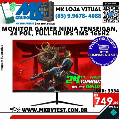 Monitor Gamer Ninja Tenseigan, 24 Pol, Full HD IPS 1ms 165Hz