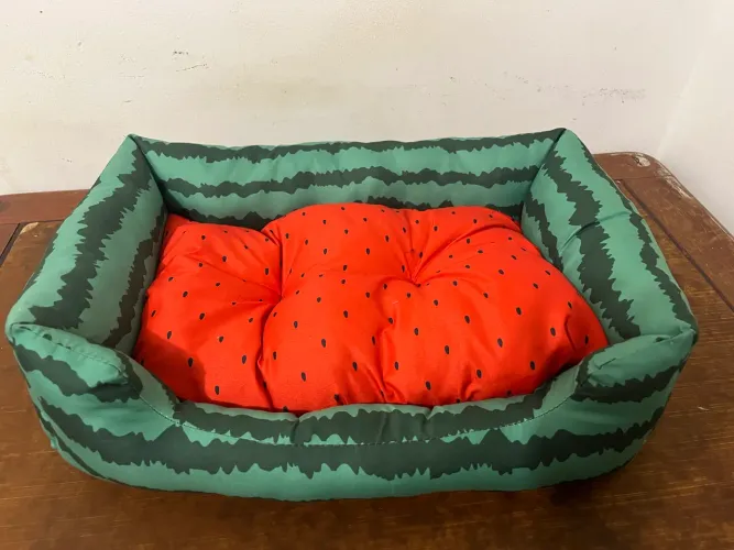 cama para animais melancia 