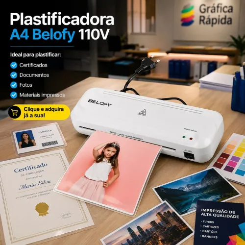 Plastificadora A4 Belofy Profissional