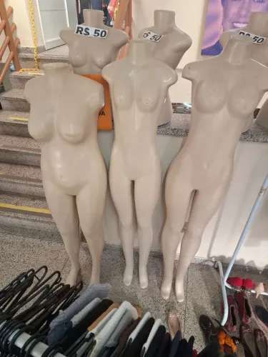 manequim corpo inteiro sem cabeça e sem braços. tem essas 3 femininas. Bairro Glória. 