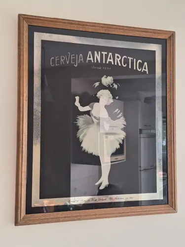 Quadro decorativo vintage da Antarctica com moldura 50x70cm e 60x80cm
