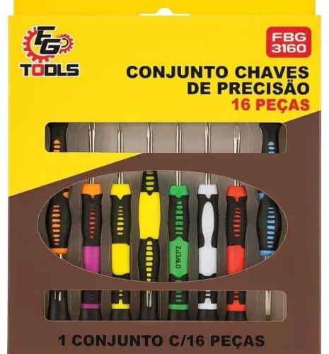 Kit 16 peças jogo chave manutencao precisao