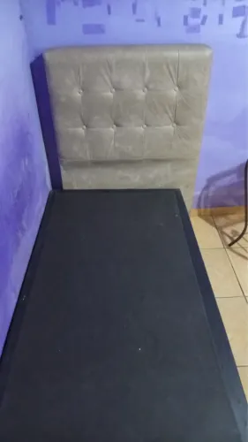 Cama Box Solteiro Completa com Cabeceira e Colchão