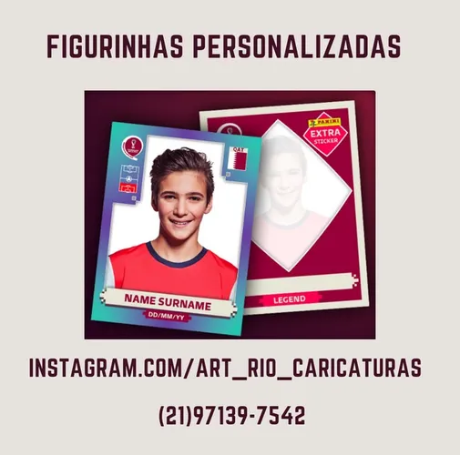 Sua Figurinha Personalizada do Álbum da Copa do Mundo 2022