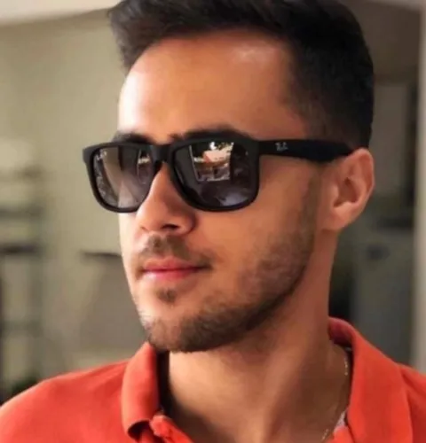 Óculos de Sol Masculino Ray Ban Justin Preto Degradê Polarizado Linha Premium