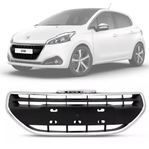 Grade peugeot 208 2017 / 2020 com friso cromado 