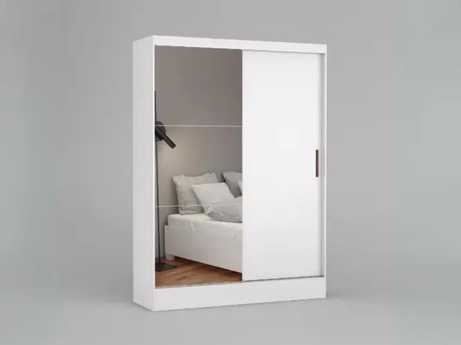 Guarda-Roupa Solteiro c/ espelho 2 Portas e 2 Gavetas l65