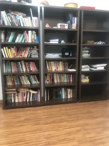 Estante para livros(os livros NÃO estão inclusos), em madeira de lei.