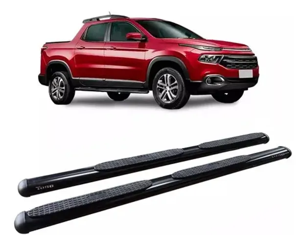 Estribo Toro Modelo Oval Preto - Estribo Lateral Fiat Toro