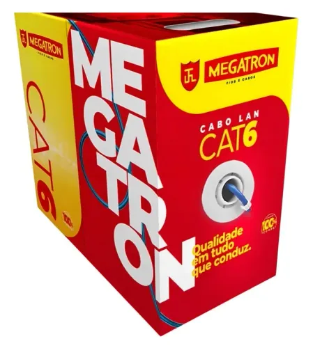 Cabo de Rede MEGATRON Cat6 Azul 305M