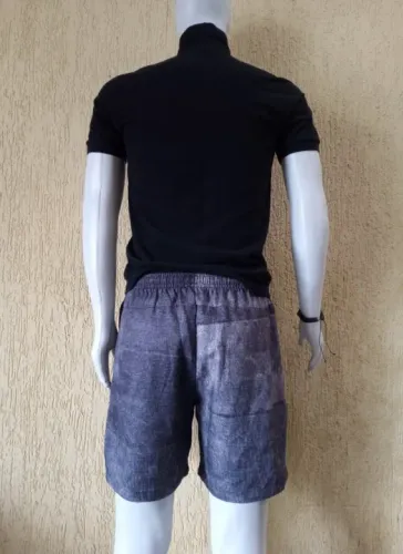 Short Masculino Cinza Marmorizado - Tam M