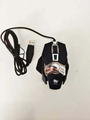 Mouse Óptico Gamer T-Wolf Wolf Warrior 7 botões 4800 DPI com LED - Novo