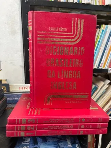 Coleção de livros enciclopédia dicionário brasileiro da língua inglesa 4 volumes