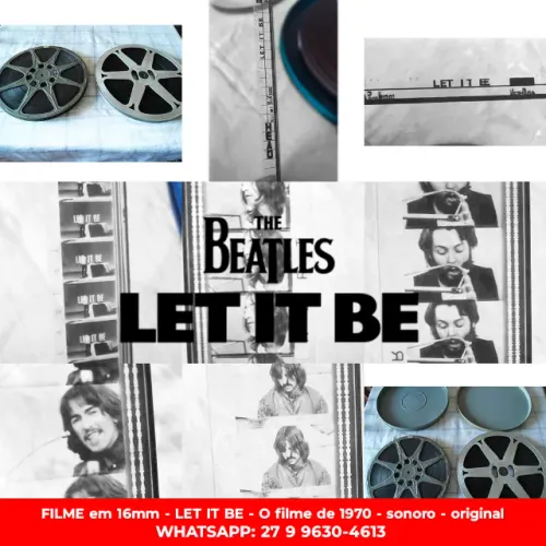 Filme 16mm Let It Be (Deixe Estar) com The Beatles - Sonoro - Ótico - o Original 1970