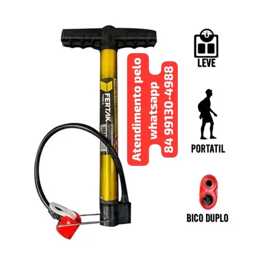 Bomba de Ar para Bicicleta - Fertak - Leve e Portátil