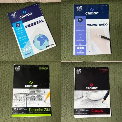 4 Blocos de Papel 287mm X 420mm - CANSON